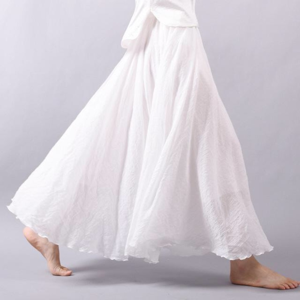 White bohemian skirt